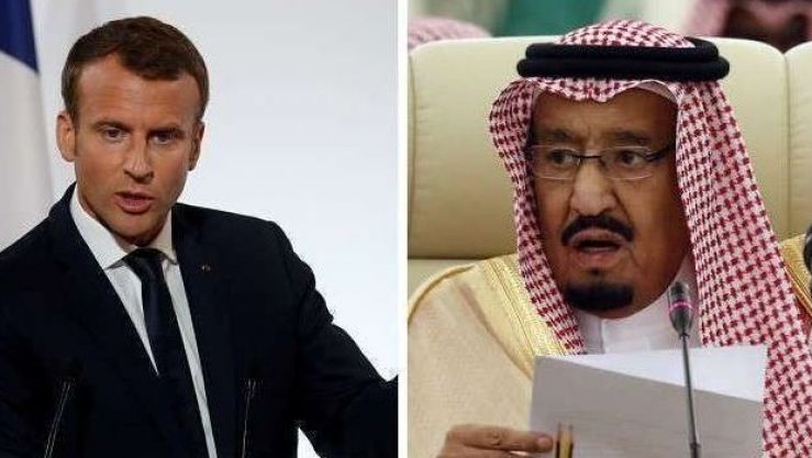 الملك سلمان وإيمانويل ماكرون