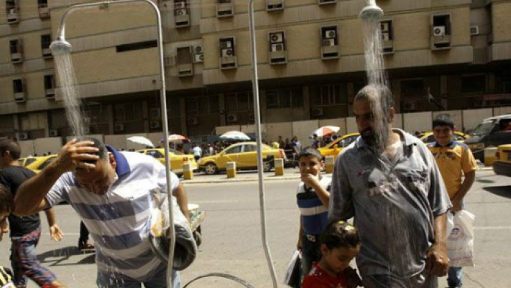 درجات حرارة عالية في العراق