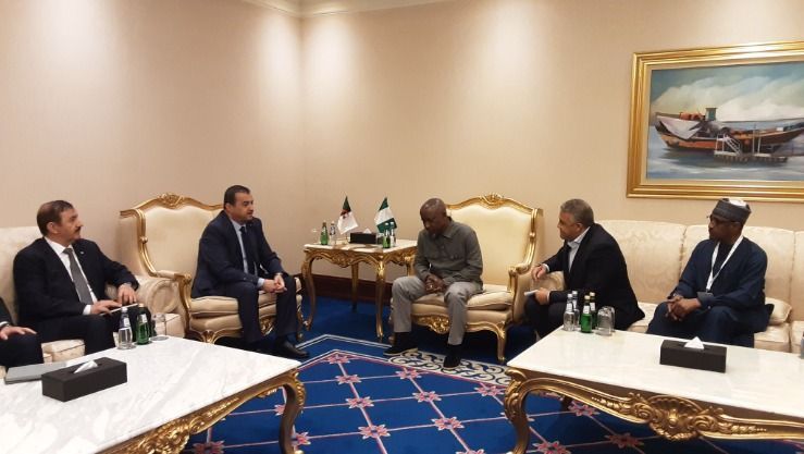 مشروع أنبوب الغاز العابر للصحراء.. عرقاب يتحادث مع وزير الدولة للموارد البترولية المكلف بالغاز في نيجيريا