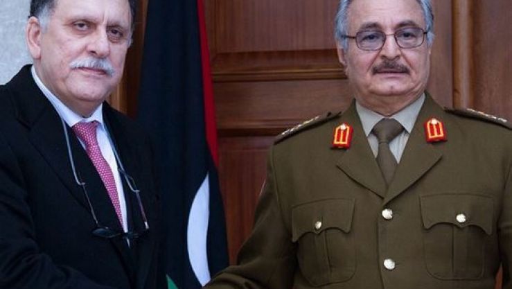 فايز السراج وخليفة حفتر