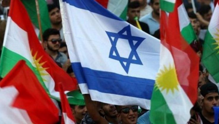 علم الكيان الصهيوني في تجمعات بأربيل