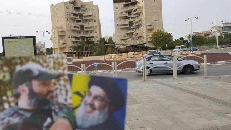 صورة حسن نصر الله في تل أبيب