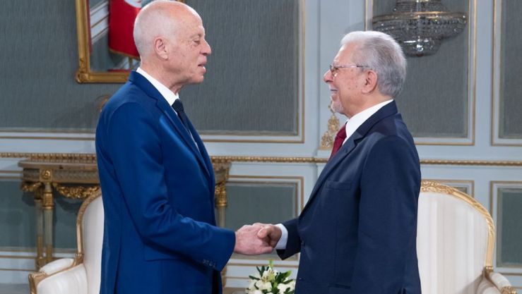 قيس سعيد مع أمين عام اتحاد المغرب العربي