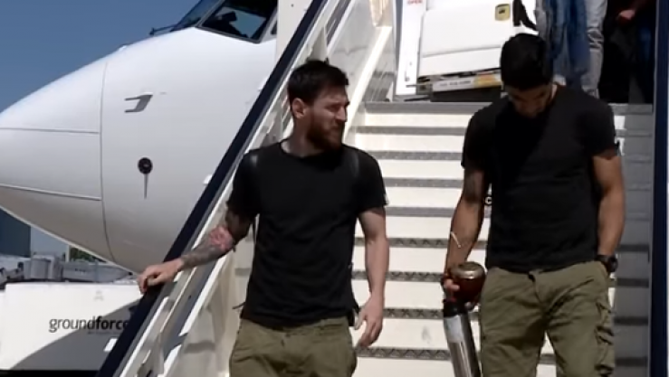 وصول لاعبي البارصا لمدينة مدريد