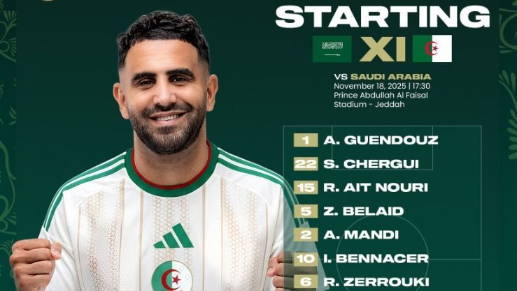 هذه التشكيلة الأساسية للمنتخب الوطني التي ستواجه السعودية