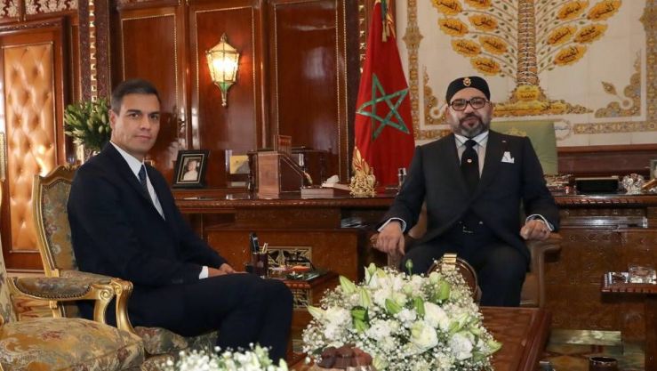 رئيس الحكومة الإسباني مع العاهل المغربي