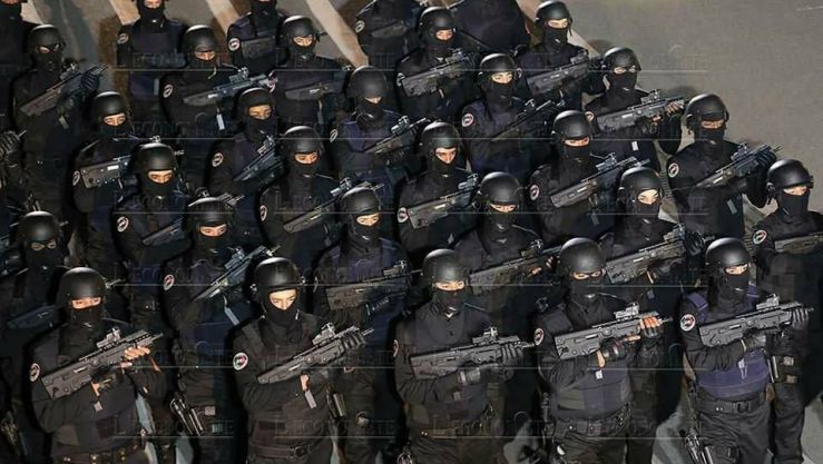 صورة للاستعراض الأمني في المغرب