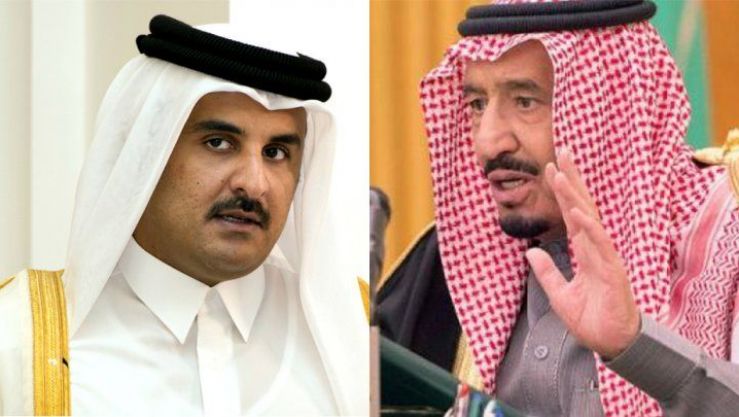 ملك السعودية وأمير دولة قطر