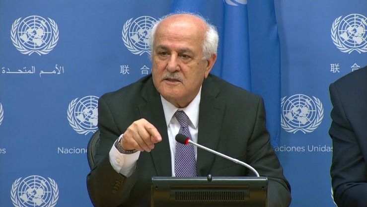 رياض منصور يدعو مجلس الأمن الدولي لسرعة وقف العدوان الصهيوني في الضفة الغربية