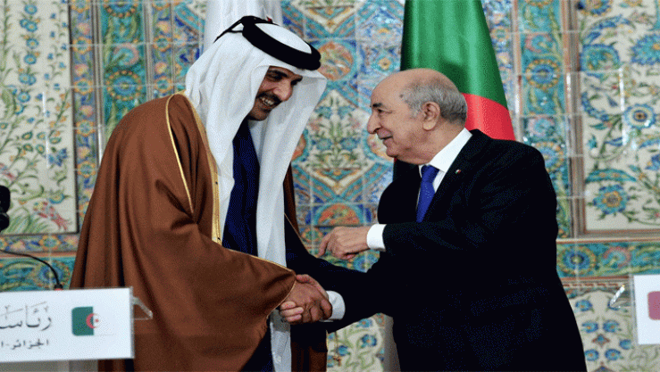 رئيس الجمهورية مع أمير قطر