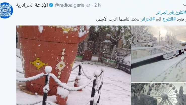 وسم #الثلوج يتصدر على تويتر