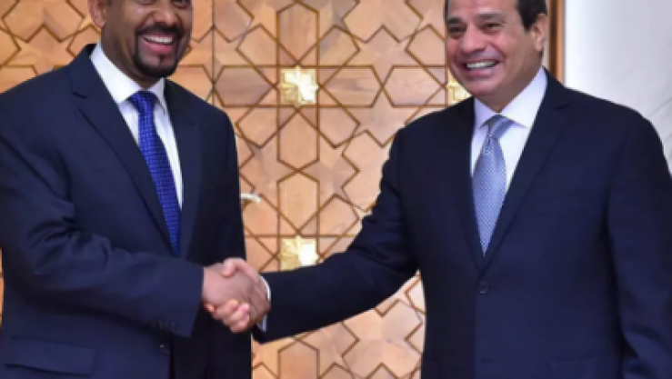 الرئيس المصري مع رئيس وزراء إثيوبيا