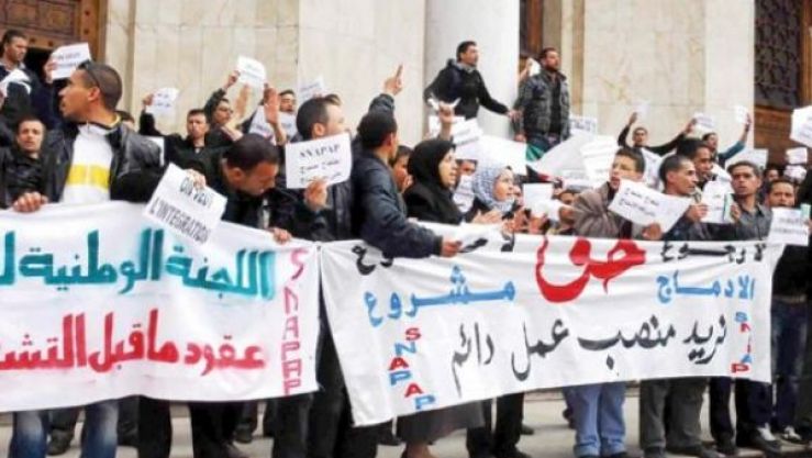 احتجاجات العمال المتعاقدين