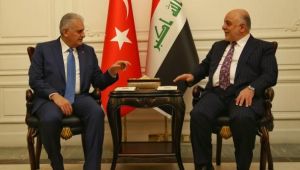 رئيس الوزراء التركي يلتقي نظيره العراقي في بغداد