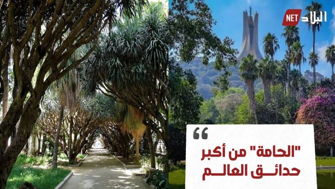 خامس أجمل حدائق العالم..تعرّف على حديقة التجارب بالحامّة في العاصمة الجزائر..شاهد: