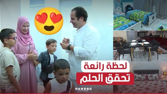 في مشهد مؤثر شاهد ردة فعل السيدة عائشة بعد رؤية منزلها الذي وعدها به فريق اليد في اليد 🥰😍