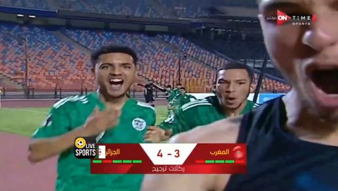 ركلات الترجيح بين المنتخب الجزائري والمغرب وتأهل محاربين الصحراء إلى النصف النهائي