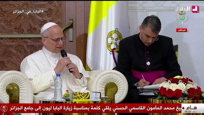 البابا ليون: جئت بفرح إلى الجزائر لأنها أيضا أرض القديس أوغستين وهو كان دوما يبحث عن الحقيقة والسلام