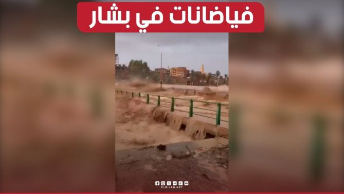 #فياضانات تشهدها ولاية #بشار بعد التساقط الكثيف للأمطار خلال آخر 24 ساعة