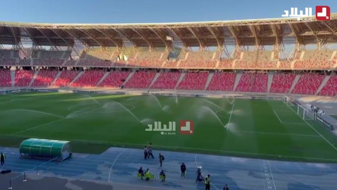 ملعب ميلود هدفي بوهران قبل مباراة نصف نهائي كأس الجمهورية بين مولودية الجزائر وشباب قسنطينية