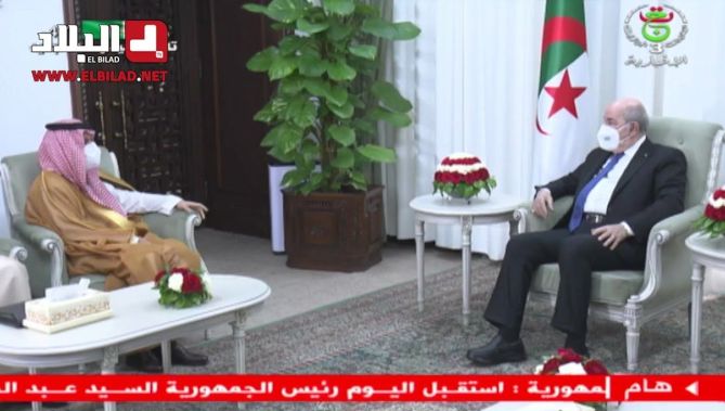 رئيس الجمهورية عبد المجيد تبون يستقبل وزير الخارجية السعودي فيصل بن فرحان بن عبد الله آل سعود