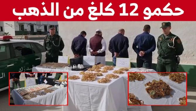 مصالح الدرك الوطني لولاية ميلة تحجز أكثر من 12 كلغ من الذهب وتوقف 4 أشخاص يمارسون نشاط غير مرخص