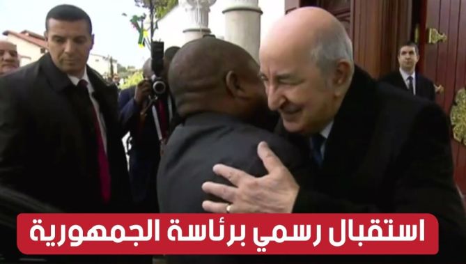 الرئيس تبون يخص نظيره الموزمبيقي فيليب خاسينتو نيوسي باستقبال رسمي برئاسة الجمهورية