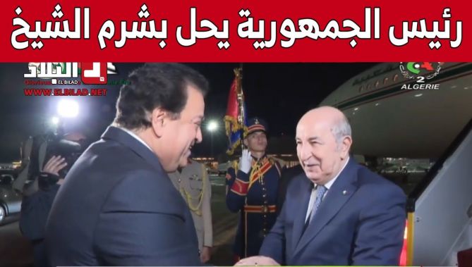 رئيس الجمهورية #عبد_المجيد_تبون يحل بـ #شرم_الشيخ المصرية للمشاركة في #قمة_المناخ الـ27