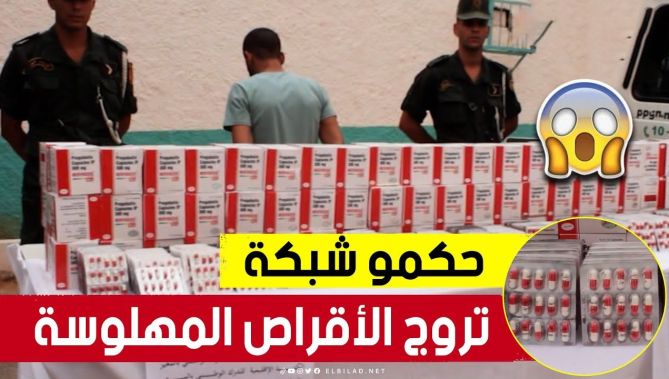الدرك الوطني بـ #المغير يضع حدًا لنشاط شبكة ترويج أقراص مهلوسة.. شاهد: