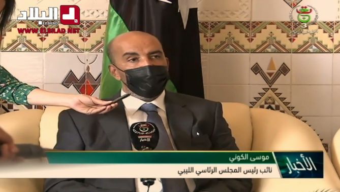 التصريحات الأولى لنائب رئيس المجلس الرئاسي الليبي، موسى الكوني، عند حلوله بالجزائر.. شاهد