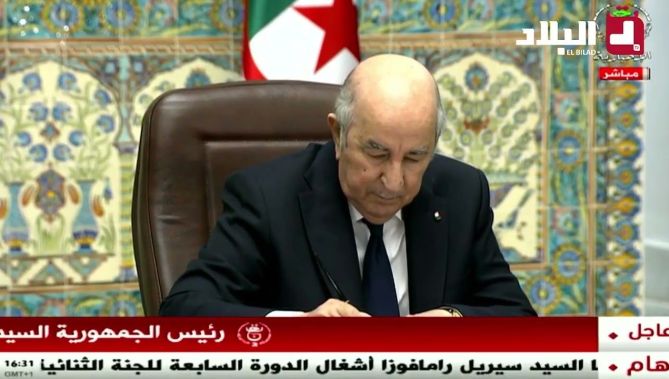 #رئيس_الجمهورية ونظيره رئيس جنوب إفريقيا يوقعان على إعلان مشترك لإقامة شراكة استراتيجية بين البلدين