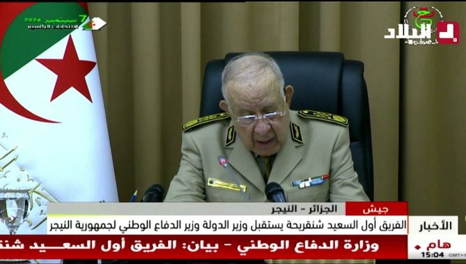 الفريق أول السعيد شنقريحة يستقبل وزير الدولة وزير الدفاع الوطني لجمهورية النبجر