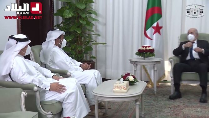 رئيس الجمهورية يستقبل الشيخ فيصل بن ثاني آل ثاني رئيس مجلس إدارة مجموعة أوريدو للاتصالات