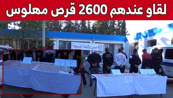 حجز أكثر من 2600 قرص مهـ..ـلوس مع توقيف 08 أشخاص بـ #المدية.. شاهد:
