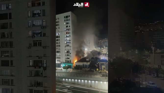 الجزائر : نشوب حريق أمام محطة البنزين بساحة أول ماي