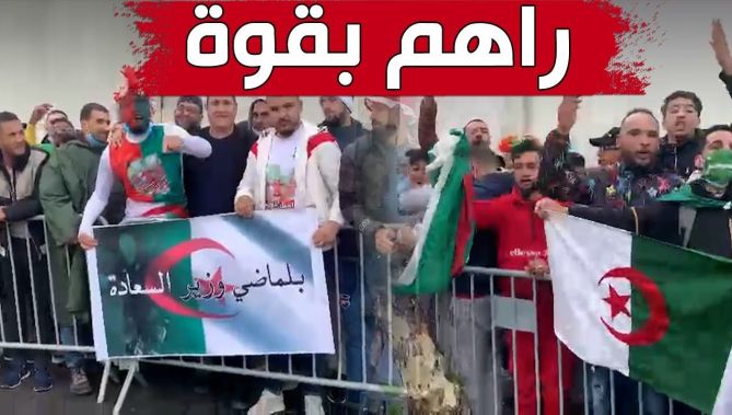 شاهد بداية توافد أنصار المنتخب الوطني على ملعب تشاكر في أجواء حماسية جد رائعة