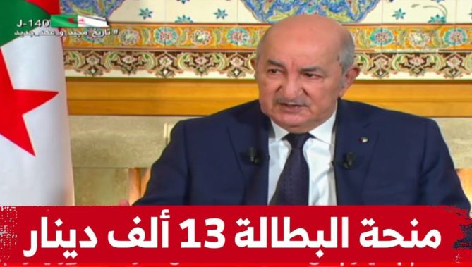 رئيس الجمهورية: منحة البطالة 13 ألف دينار بداية من مارس المقبل
