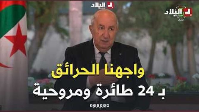 الرئيس تبون: على الرغم من اتساع رقعة الحرائق هذه السنة فقد واجهناها باستعمال 24 طائرة ومروحية