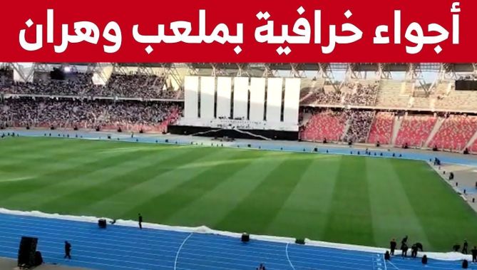أجواء كبيرة بملعب وهران قبل ساعة من انطلاق حفل افتتاح الألعاب المتوسطية