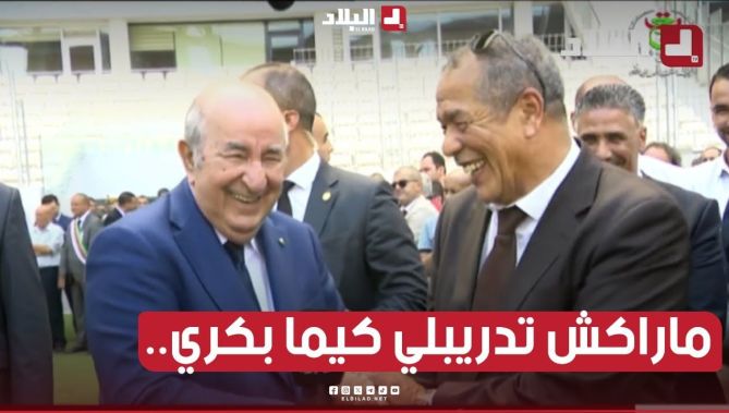 رئيس الجمهورية عبد المجيد تبون في حديث خاص مع لاعب المولودية السابق علي بن شيخ