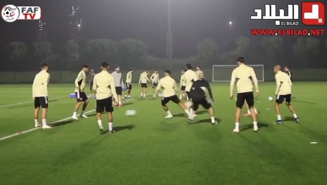 الحصة التدريبية للمنتخب الوطني ليوم الاثنين بالدوحة القطرية تحضيرا لكأس أمم افريقيا