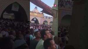 📌 مشاهد مهيبة لتشييع جثمان الفقيد الدكتور سيدي محمد العيد التيجاني شيخ زاوية تماسين رحمه الله