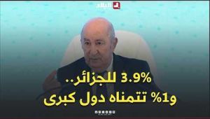 الرئيس تبون: "نسبة نمو الاقتصاد الجزائري بلغت 3.9 % و بعض الدول القوية تتمنى تصل إلى نسبة 1 %"